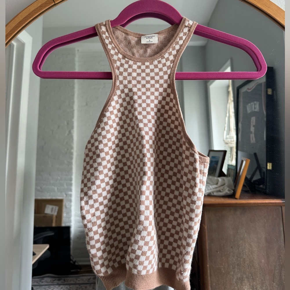 Abercrombie Checkered Knit Tank Top